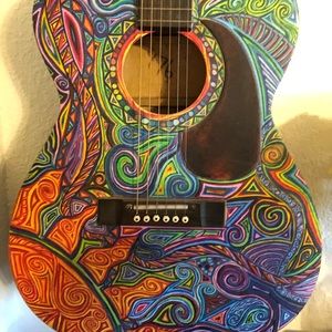 Beautiful hand painted guitar